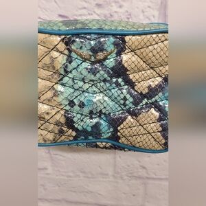 Zadig & Voltaire Snakeskin Shoulder Bag - Blue and Tan